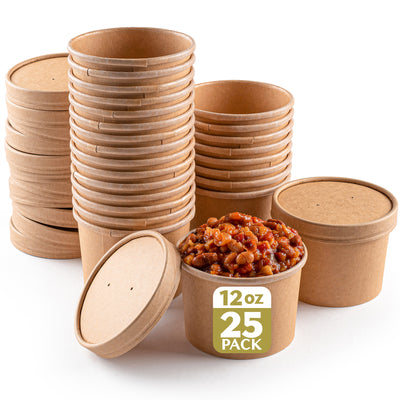 Compostable PLA Lined Soup Cups