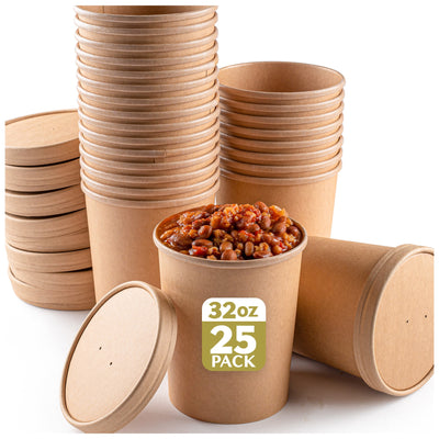 Compostable PLA Lined Soup Cups