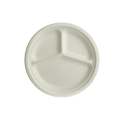 Bagasse Compartment Plates - Round