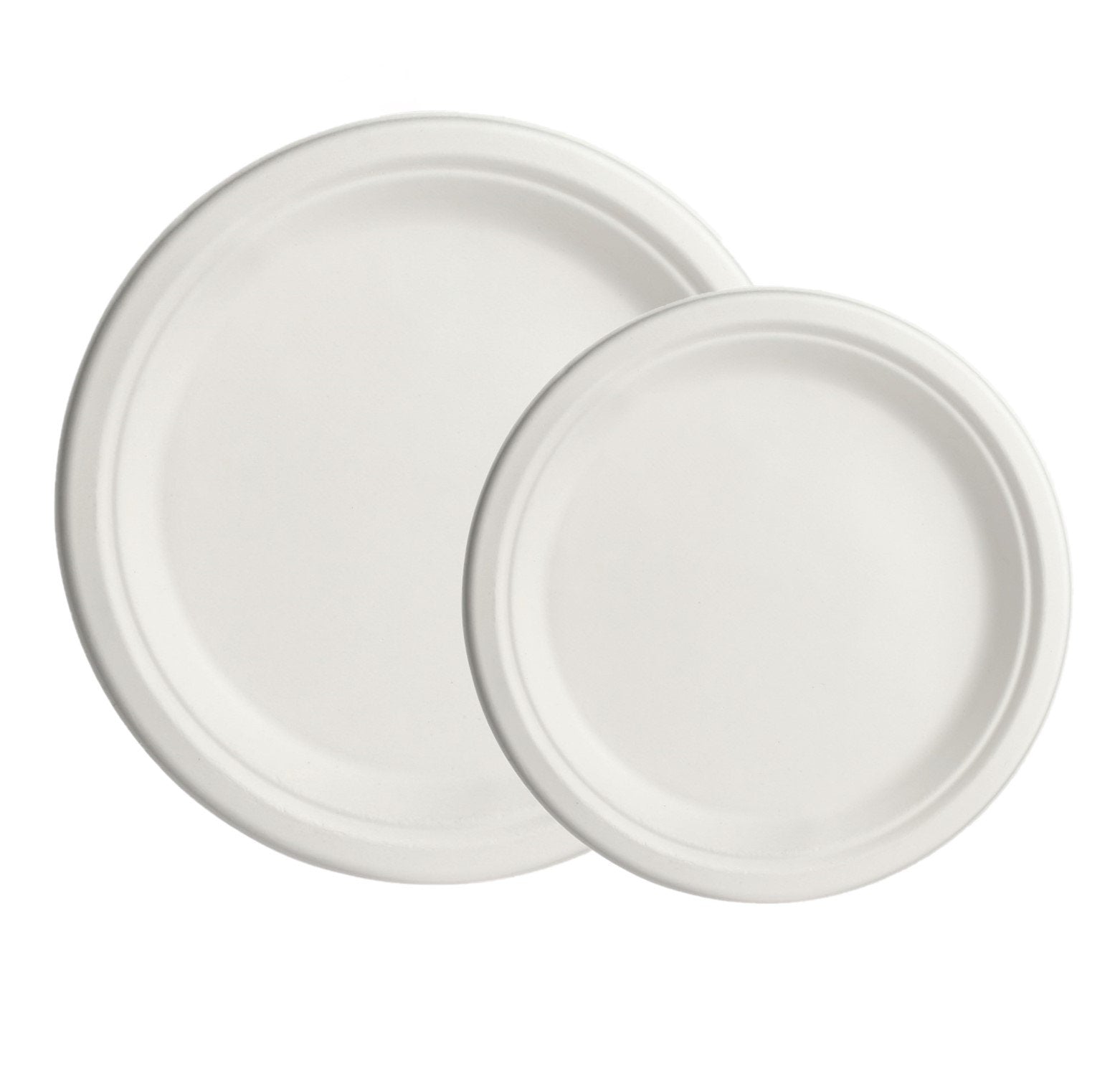 Bagasse Fiber Plates - White
